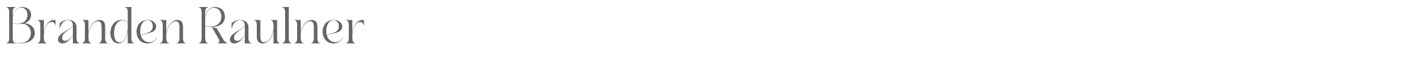 Sample characters Branden Raulner Font